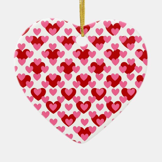 Heart Pattern Keramisch Ornament (Voorkant)