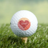 Heart Pattern monogram golfballen (Insitu Shirt)