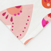 Heart Pattern Red Pink Modern Fleece Deken (Hoek)