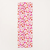Heart Pattern Red Pink Modern Yogamat (Voorkant)