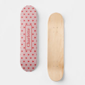 Heart Pattern Reden Roze Custom Skateboard (Voorkant)