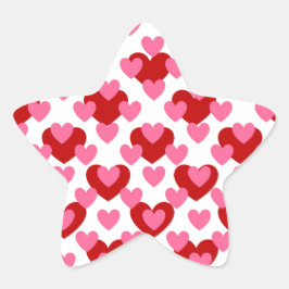 Heart Pattern Ster Sticker