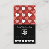 Heart Pattern Valentine's Day Portrait Format Klantenkaartje (Voorkant)