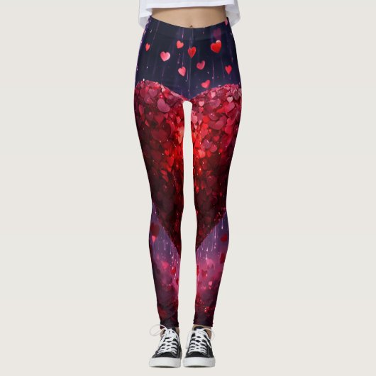 Heart Pattern Vrouwen Leggings" Leggings (Voorkant)