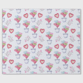 Heart Pattern Wrapping Paper Cadeaupapier (Vlak)