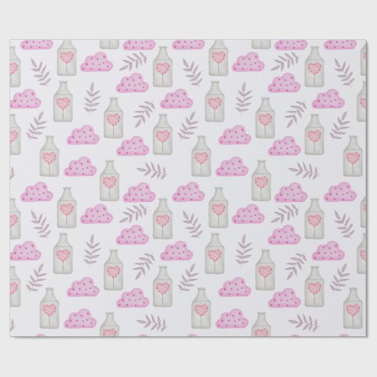 Heart Pattern Wrapping Paper Cadeaupapier (Vlak)