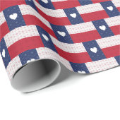 Heart Patterned Texas State Flag Cadeaupapier (Rol Hoek)
