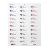 Heart Peace USA Vlag Verkiezingen Etiket (Full Sheet)