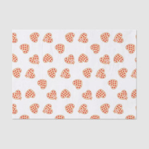 Heart Pepperoni Pizza Pattern Tissuepapier