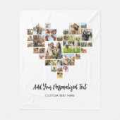 Heart Photo Collage Fleece Deken (Voorkant)