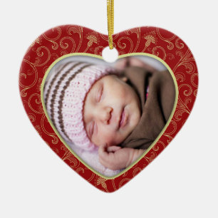 Heart Photo-kerstversiering Keramisch Ornament