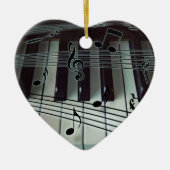 Heart Piano Keyboard Ornament (Voorkant)