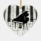Heart Piano Keyboard Ornament (Voorkant)
