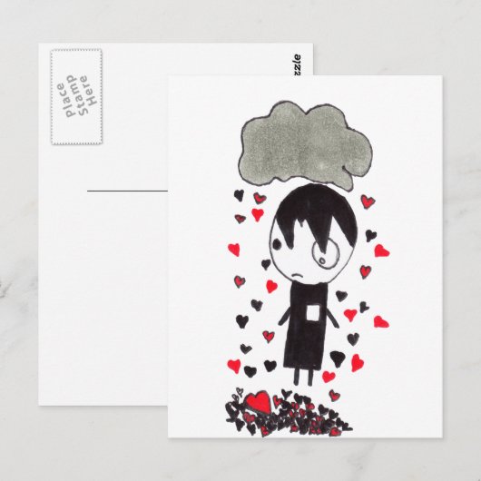 Heart Pile Briefkaart (Voorkant / Achterkant)