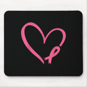 Heart Pink Ribbon Borstkanker Awareness Month WO Muismat