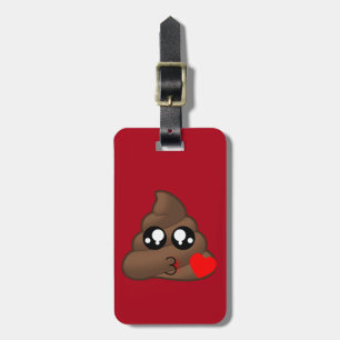 Heart Poop Emoji Bagagelabel