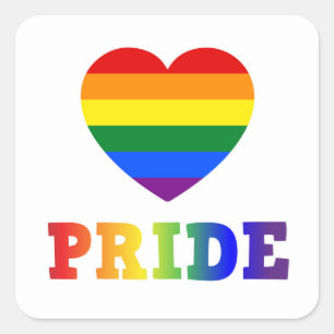 Heart Pride Vierkante Sticker