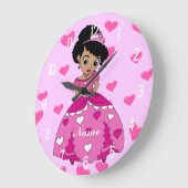 Heart Princess Illustration Grote Klok (Hoek)