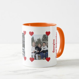 Heart Proud Godmoeder Love Personalize Photos Name Mok
