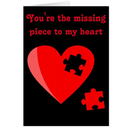 Heart Puzzle Piece Wenskaart (Voorkant)