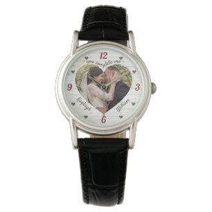 Heart Puzzle Weddenschap Foto Je maakt me compleet Horloge