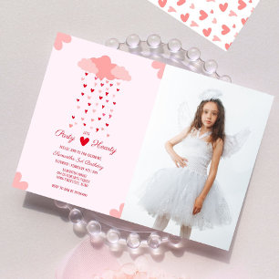 Heart Rain Delight Verjaardagsfoto Kaart