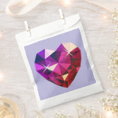 Heart Red and Purple Gemstone  Bedankzakje (Geknipt)