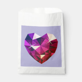Heart Red and Purple Gemstone  Bedankzakje