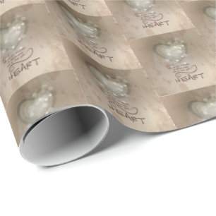 Heart Religious Enmoegement, Grunge Cadeaupapier