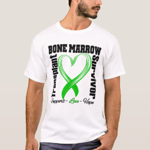 Heart Ribbon - Beenmergtransplantatie Survivor T-shirt