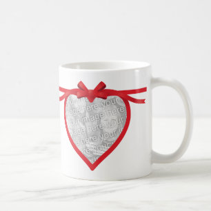 Heart Ribbon Foto Lijst Koffiemok