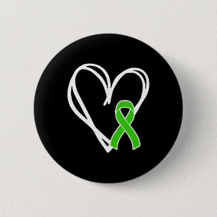 Heart Ribbon Ondersteuning Mental Health Awareness Ronde Button 5,7 Cm
