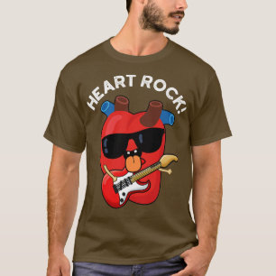 Heart Rock Funny Music Anatomy Pun T-shirt