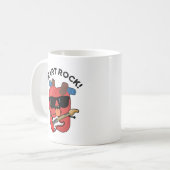 Heart Rock Grappige muziek woordspeling Koffiemok (Voorkant links)