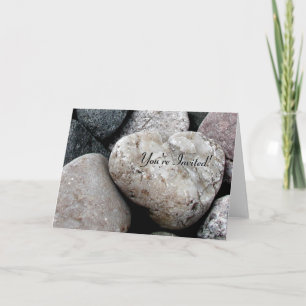 Heart Rock Invitation Kaart