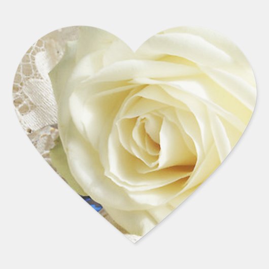 Heart Roos Wedding Stickers (Voorkant)