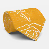 "Heart Roos Yellow" VloertuinStropdas Stropdas (Opgerold)