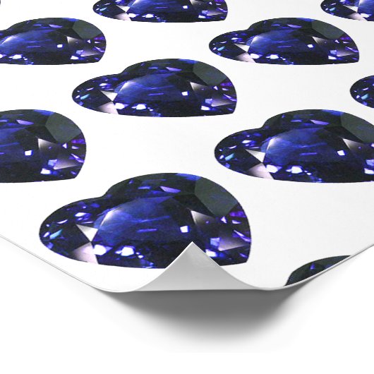 Heart Sapphire Blue Poster (Hoek)