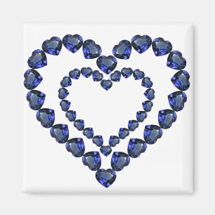 Heart Sapphire Gemstone Magneet