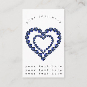 Heart Sapphire Gemstone Visitekaartje