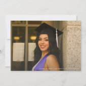 Heart Script Minimalist 2 Afstudeerfeest Bedankkaart (Achterkant)