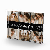 Heart Script Typography Elegant Our Family Fotoblokken (Rechts)