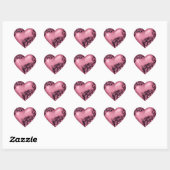 Heart Scroll roze w Black Hart Sticker (Vel)