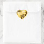 Heart Scroll Yellow w Black Hart Sticker (Tas)