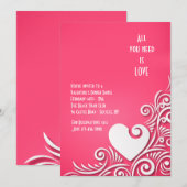 Heart Sculpture Valentijnsdag Invitations Kaart (Voorkant / Achterkant)