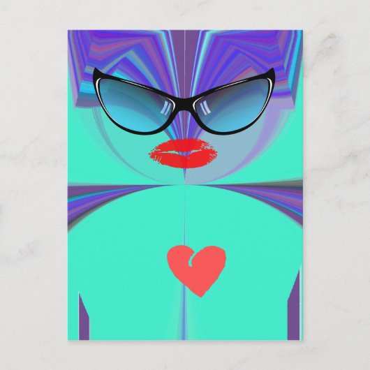 Heart Selfie Briefkaart (Voorkant)