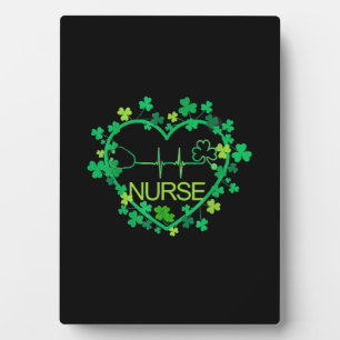 Heart Shamrock Nurse - Nurse St Patrick's Day Nurs Fotoplaat