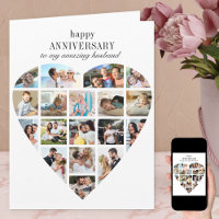 Heart Shape 18 Photo Collage Wedding Jubileum
