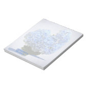 Heart Shape Blue Hydrangea Notitieblok (Gedraaid)