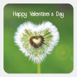 Heart Shape Dandelion Sticker
